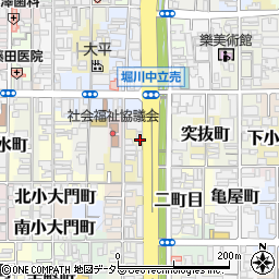 京都新聞　堀川販売所周辺の地図