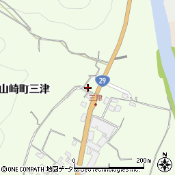 兵庫県宍粟市山崎町三津495周辺の地図