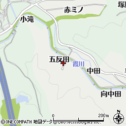 愛知県岡崎市渡通津町五反田周辺の地図