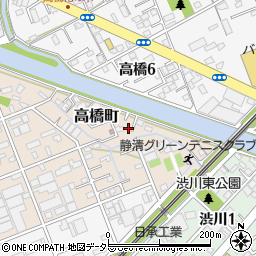 静岡県静岡市清水区高橋町周辺の地図
