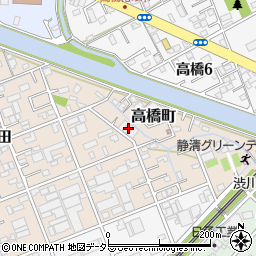 静岡県静岡市清水区北脇新田232-3周辺の地図