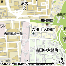 京都府京都市左京区吉田上大路町周辺の地図