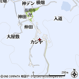 愛知県豊田市下山田代町（洞）周辺の地図