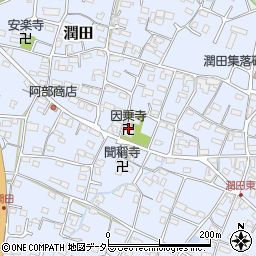 因乗寺周辺の地図