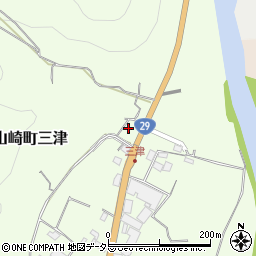 兵庫県宍粟市山崎町三津494周辺の地図
