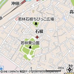 愛知県豊田市若林東町（石根）周辺の地図