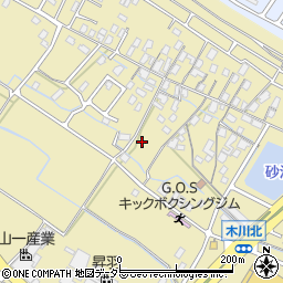 滋賀県草津市木川町周辺の地図