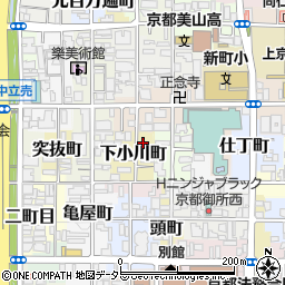 京都府京都市上京区下小川町周辺の地図
