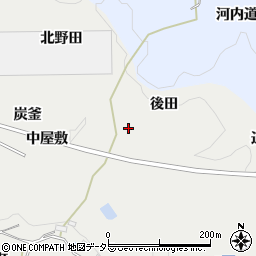 愛知県豊田市蕪木町後田周辺の地図