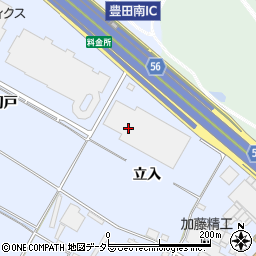 愛知県豊田市生駒町（立入）周辺の地図