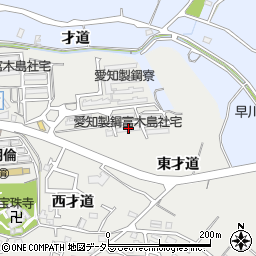 愛知県東海市富木島町東才道周辺の地図