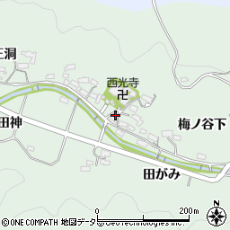 愛知県岡崎市奥殿町（寺屋敷）周辺の地図