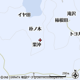 愛知県豊田市下山田代町朴ノ木周辺の地図