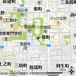京都府京都市上京区一番町周辺の地図