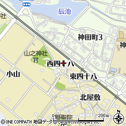 愛知県大府市北崎町西四十八周辺の地図