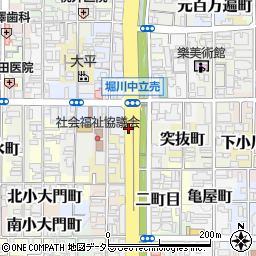 京都府京都市上京区皀莢町周辺の地図