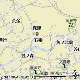 京都府亀岡市保津町五番周辺の地図