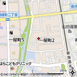 愛知県大府市一屋町周辺の地図