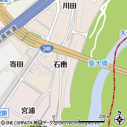 愛知県豊田市渡刈町石田周辺の地図