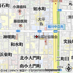 京都府京都市上京区猪熊一丁目343-1周辺の地図