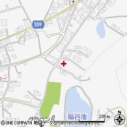兵庫県西脇市黒田庄町岡周辺の地図