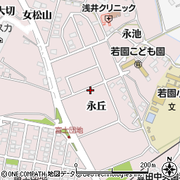 愛知県豊田市中根町永丘周辺の地図