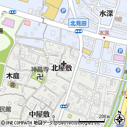 愛知県東海市富木島町北屋敷周辺の地図