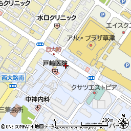 ピタットハウス草津西口店周辺の地図