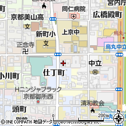 京都府京都市上京区三丁町464周辺の地図
