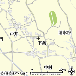 京都府亀岡市稗田野町鹿谷下条周辺の地図