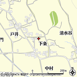 京都府亀岡市稗田野町鹿谷（下条）周辺の地図