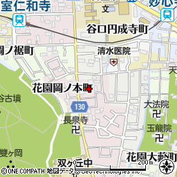 京都府京都市右京区花園土堂町周辺の地図