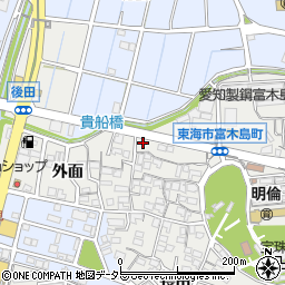 愛知県東海市富木島町貴船49-1周辺の地図