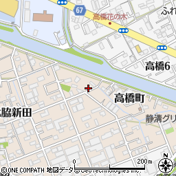 静岡県静岡市清水区北脇新田128周辺の地図