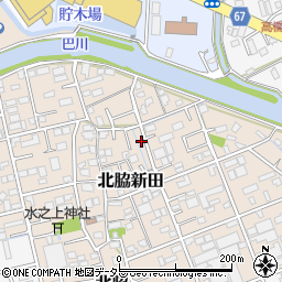 静岡県静岡市清水区北脇新田166周辺の地図