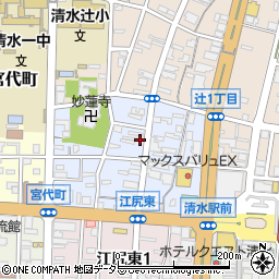 静岡県静岡市清水区本郷町周辺の地図