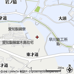 愛知県東海市富木島町北才道周辺の地図