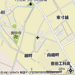 愛知県豊田市竹元町細畔周辺の地図