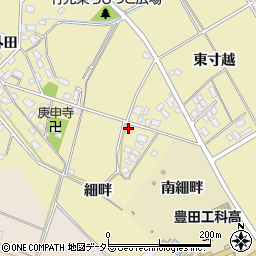 愛知県豊田市竹元町（細畔）周辺の地図