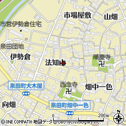 愛知県刈谷市泉田町法知山周辺の地図