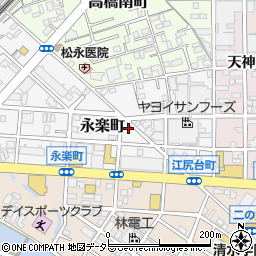 静岡県静岡市清水区永楽町6-14周辺の地図