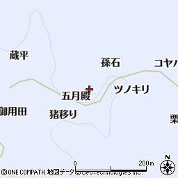 愛知県豊田市下山田代町五月殿周辺の地図