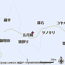 愛知県豊田市下山田代町（五月殿）周辺の地図