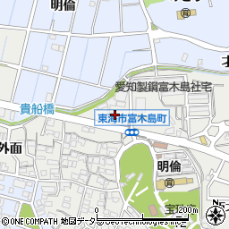 愛知県東海市富木島町貴船66-3周辺の地図