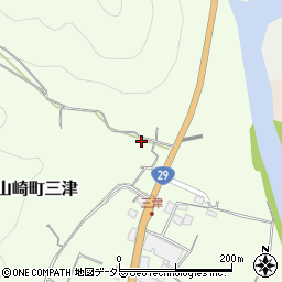 兵庫県宍粟市山崎町三津523周辺の地図