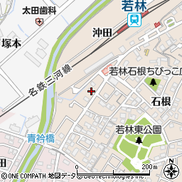 愛知県豊田市若林東町沖田周辺の地図