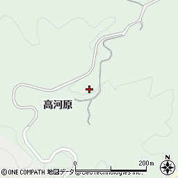 愛知県岡崎市日影町高河原周辺の地図