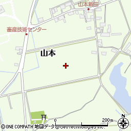 滋賀県日野町（蒲生郡）山本周辺の地図