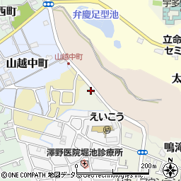 京都府京都市右京区山越東町30周辺の地図