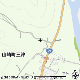 兵庫県宍粟市山崎町三津521周辺の地図